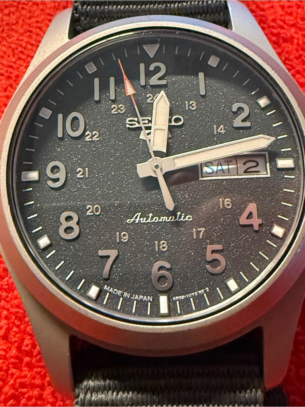 Seiko SRPG31 with Orange-Tipped Second Hand